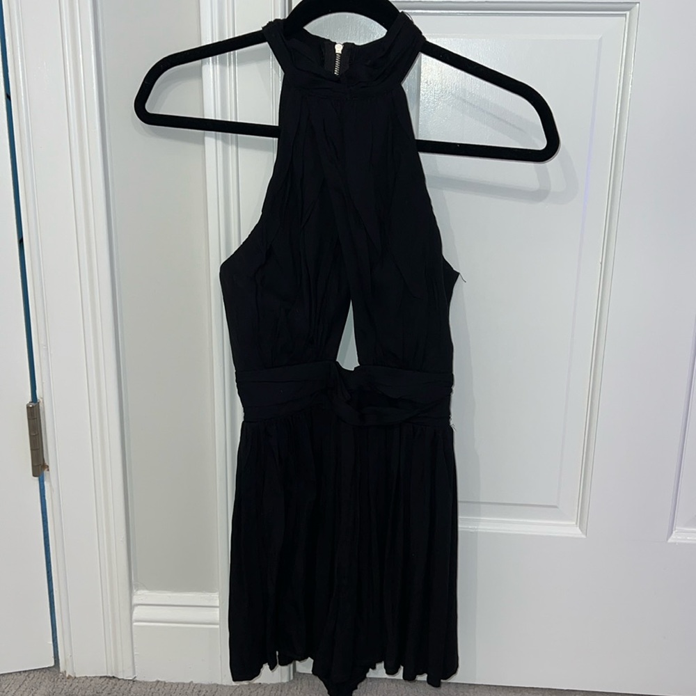 Cutout black romper